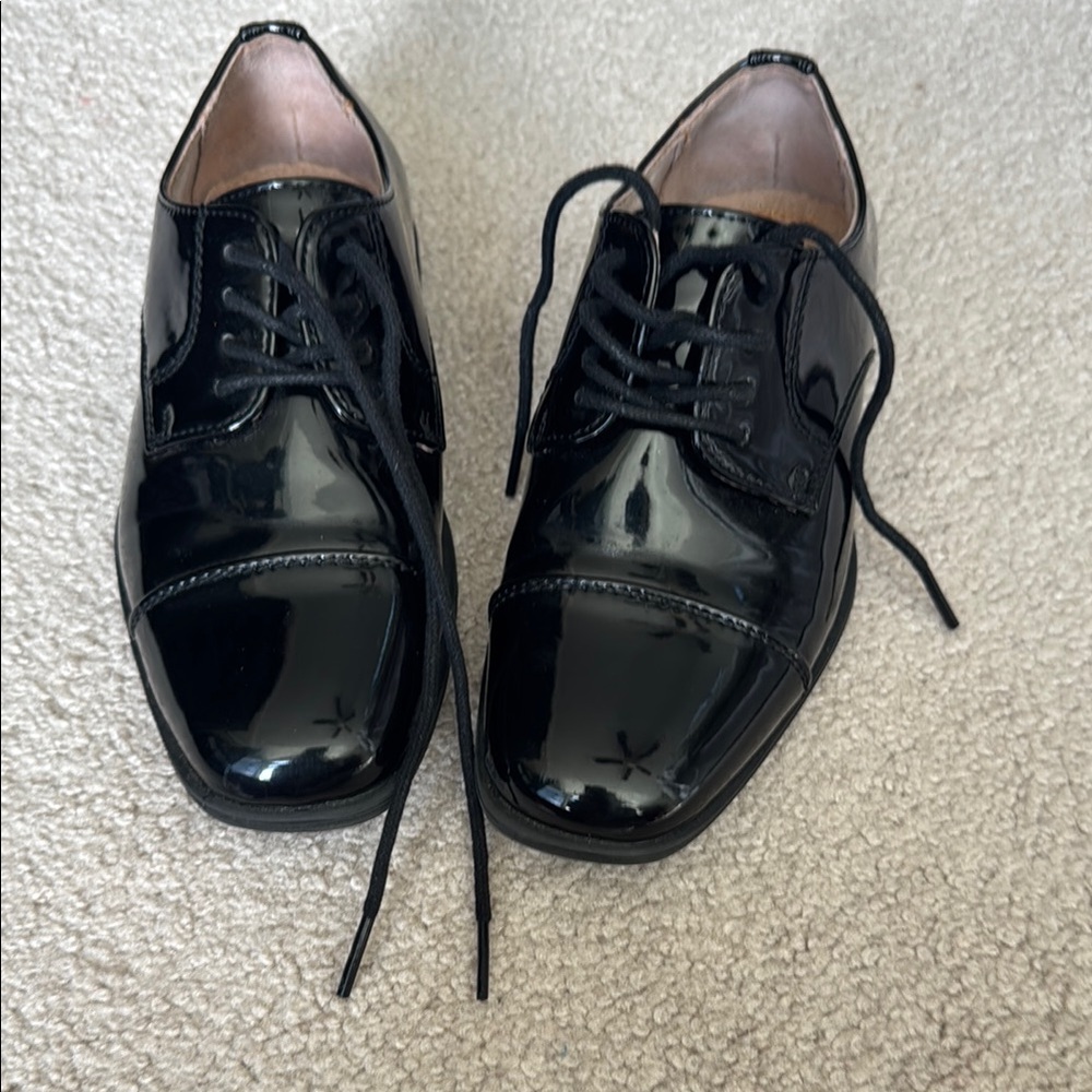 Classic Black Boys Dress Shoes